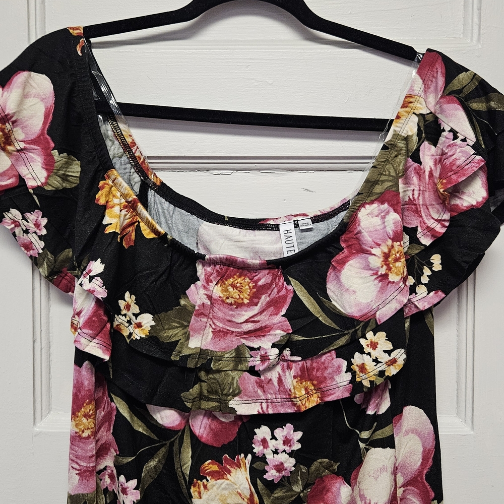 Off Shoulder Floral Bodycon Dress – Plus Size | NEW - Picture 6 of 7